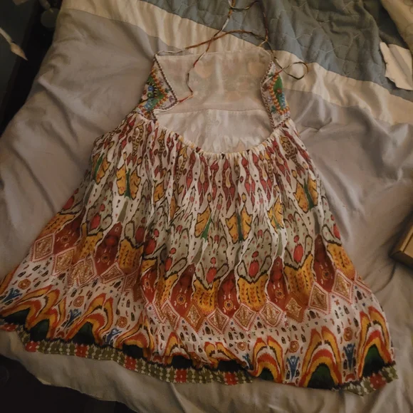 Zara Multicolor Bohemian Mini Dress - Picture 2 of 4